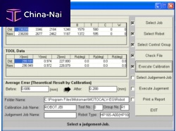 Calibration software MotoCalV EGrobot programmingpositioningmechanical