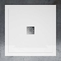 Square shower base raisedflushnatural stone