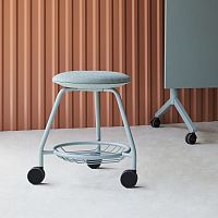 Contemporary stool Pungfabricmetal base3-legged