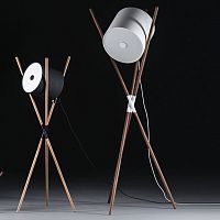 Floor-standing lamp SHIFTpowder-coated steeloakwalnut