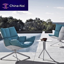 Contemporary side table Husksheet steelcast aluminumsteel base