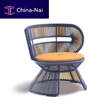 Contemporary armchair CIRQL NUfabricaluminumsynthetic fiber