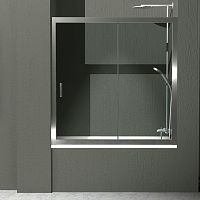 Sliding bath screen 252fixedtempered glass2 panels