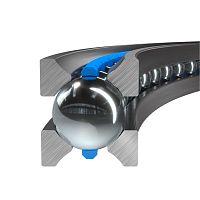 Bearing with plastic cage LER seriesball bearingsingle-rowsteel