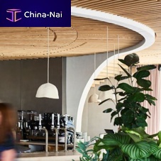 Solid wood suspended ceiling GRILL EXCLUSIVE-LINEpanelstripfloating