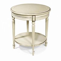 Louis XVI style side table YVON oakmahoganyleather