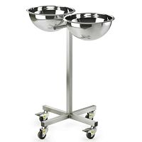 Double bin surgical basin stand #BW1trolley-mountedstainless steel