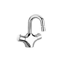 Double-handle bidet mixer tap 78..251TH countertopthermostaticchromed metal