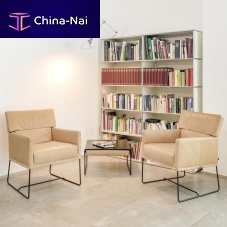 Contemporary side table ADHOCmetalleathersquare