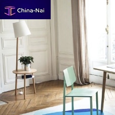Contemporary side table JOSETTEbeechmetalbeech base