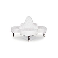 Round sofa CONVERSATION PIECEclassicfabricwhite