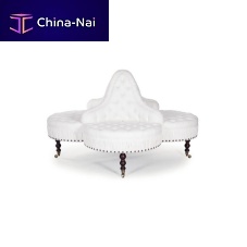 Round sofa CONVERSATION PIECEclassicfabricwhite