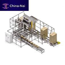 Low level infeed palletizer SIRIOtrayfor canscarton