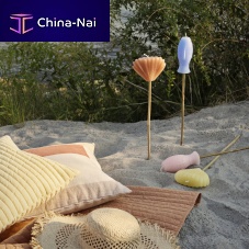 Floor-mounted garden torch SEASHELL in paraffin