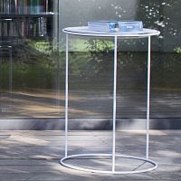 Contemporary side table BULL'SsteelHPLsteel base