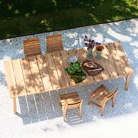 Contemporary dining table TESEO 300teakteak baserectangular