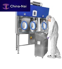 Laboratory isolator leak tester for glovespressuretrolley-mounted