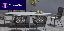 Contemporary dining table RIVIERA glassceramicHPL