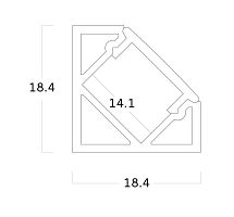 Surface mounted lighting profile EXT01recessedLEDaluminum