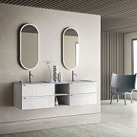 Wall-mounted bathroom mirror DRIVEcontemporaryovalmetal