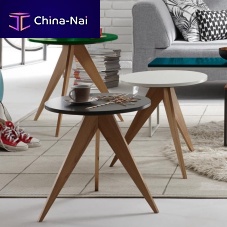 Contemporary side table CT 71walnutlacquered woodnatural oak