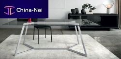 Contemporary dining table ETHANglassrectangularhome