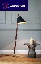 Floor-standing lamp BILLY BL ILSE CRAWFORD EDITIONmetalrosewoodcontemporary