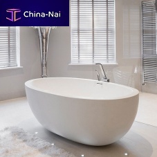 Oval bathtub OCEANUS/ SLIPPER / PETIT SERIESfree-standingcompositenatural stone