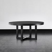 Contemporary dining table CECILIA IIwoodenwooden baseround
