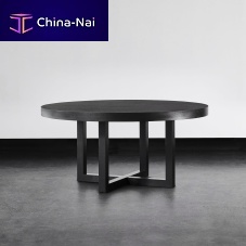 Contemporary dining table CECILIA IIwoodenwooden baseround