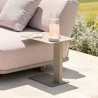 Contemporary side table Solarispainted aluminumpainted aluminum baserectangular