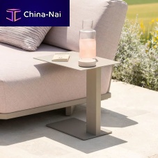 Contemporary side table Solarispainted aluminumpainted aluminum baserectangular