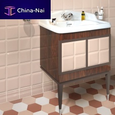 Free-standing washbasin cabinet VENUSlacquered woodceramictraditional