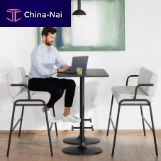 Contemporary bench CASUAL MEDIUMfabricmetalwith backrest