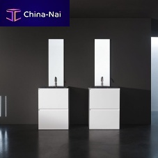 Free-standing washbasin cabinet B2wood veneercontemporarywithout door