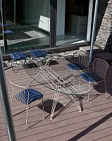 Contemporary table SANDERsolid woodwood veneerlacquered glass