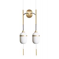 Contemporary wall light DUO FLEUR DE KAOLINindoorbrushed brassporcelain