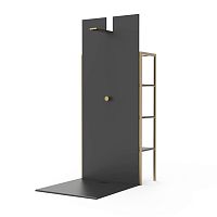 Steel shower MIKO brushed brassbrushed stainless steelporcelain stoneware