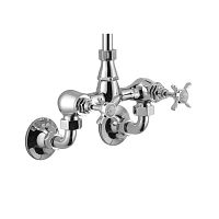 Double-handle shower mixer tap 26 110 581wall-mountedchromed metalbathroom