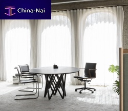 Contemporary dining table SB55HPLrectangularround