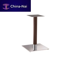 Polished stainless steel table base FT 070woodencontemporary