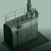 Saturated steam boiler VULCANO serieswoodcompact