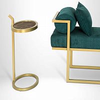 Contemporary side table BILLYmarblemetal baserectangular