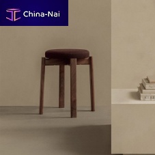 Contemporary stool PASSAGEoakwalnutoak base