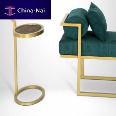 Contemporary side table BILLYmarblemetal baserectangular