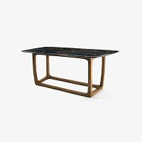Contemporary table BUNGALOW marbleteak baserectangular