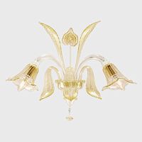 Traditional wall light GOLD AFRODITEindoorblown glassMurano glass