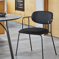 Contemporary dining chair FRAMEindoorfabricmetal base