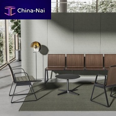 Contemporary table MALIBUwoodensteelsteel base