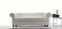 Chesterfield sofa CHESTERleatherbrown3-seater